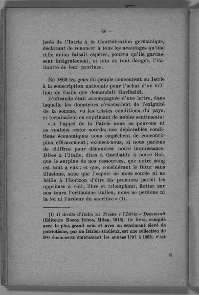 L'Istrie et le droit de l'Italie